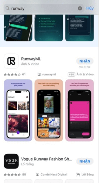 Hướng dẫn cách tải Runway AI trên iOS bước 1