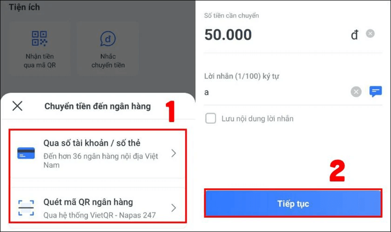 Rút tiền từ SIM điện thoại về thẻ ngân hàng với VNPT Pay bước 3