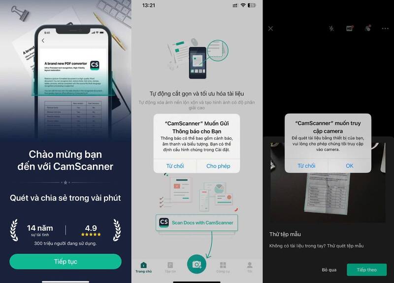 Sử dụng ứng dụng CamScanner bước 2