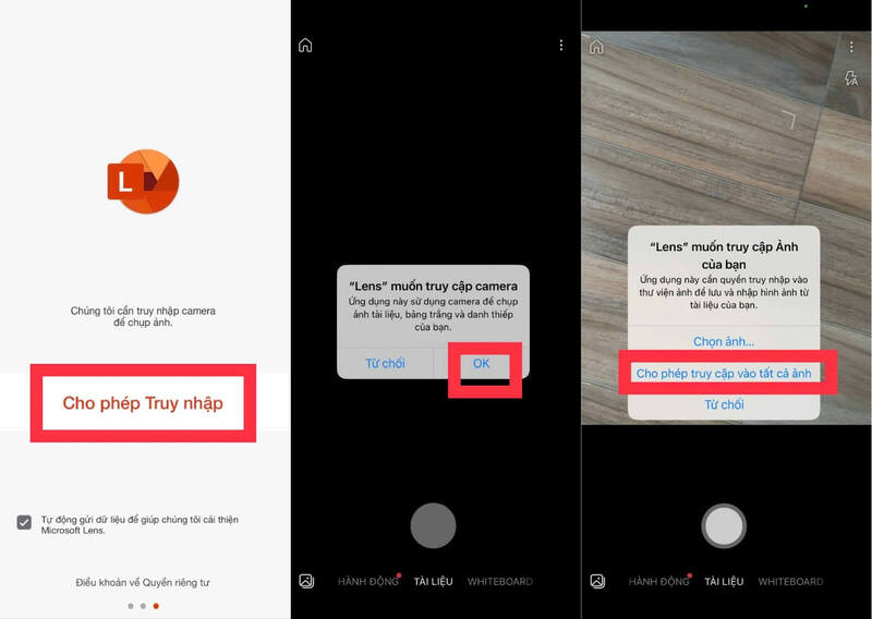 Tải app Microsoft Office Lens và scan dữ liệu bước 2