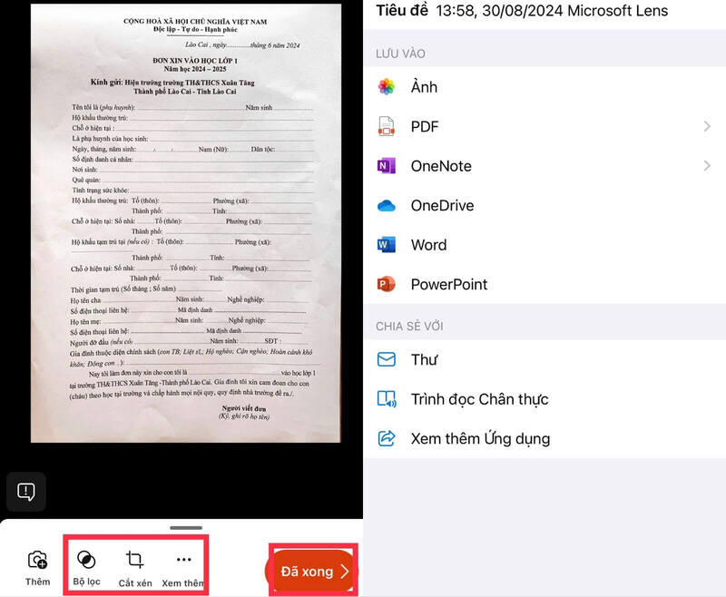 Tải app Microsoft Office Lens và scan dữ liệu bước 5