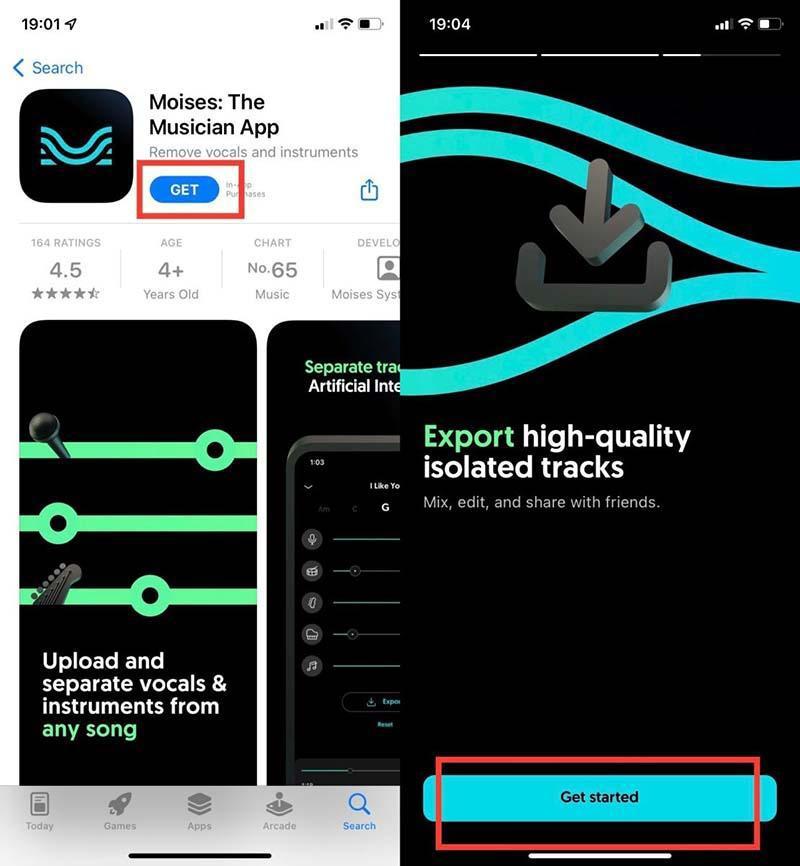  Hướng dẫn tách giọng ra khỏi nhạc trên điện thoại với app Moises bước 1