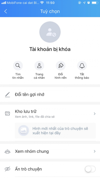 Tài khoản Zalo bị khóa do hacker xâm nhập.