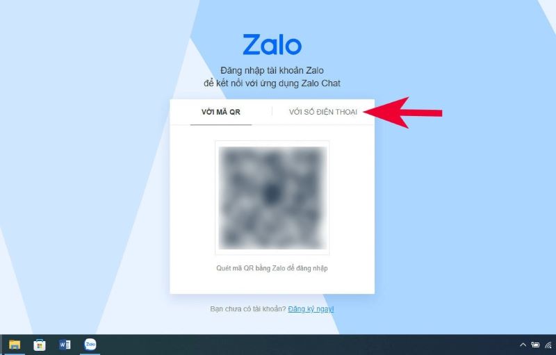 Cách đăng nhập Zalo bằng số điện thoại và mật khẩu bước 1