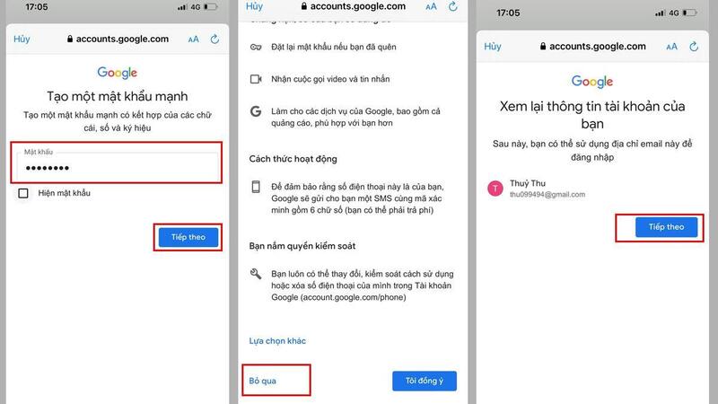 Chi tiết cách tạo gmail không cần số điện thoại trên điện thoại bước 6
