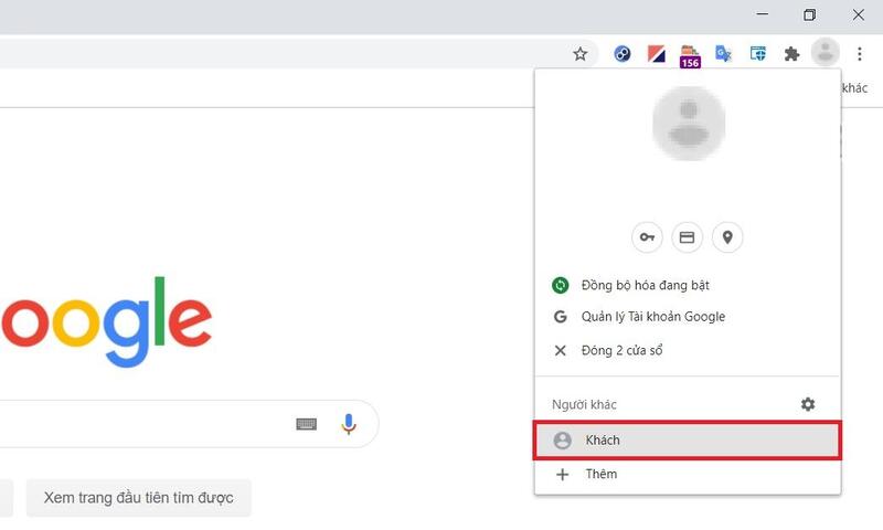  Sử dụng cửa sổ dành cho khách để tạo gmail không cần SĐT bước 1