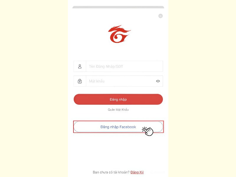 Gợi ý cách tạo tài khoản Garena miễn phí với tài khoản Facebook bước 1