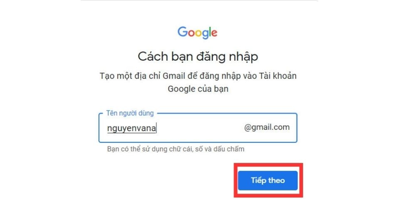 Cách mở tài khoản thư điện tử đơn giản, chi tiết bước 3