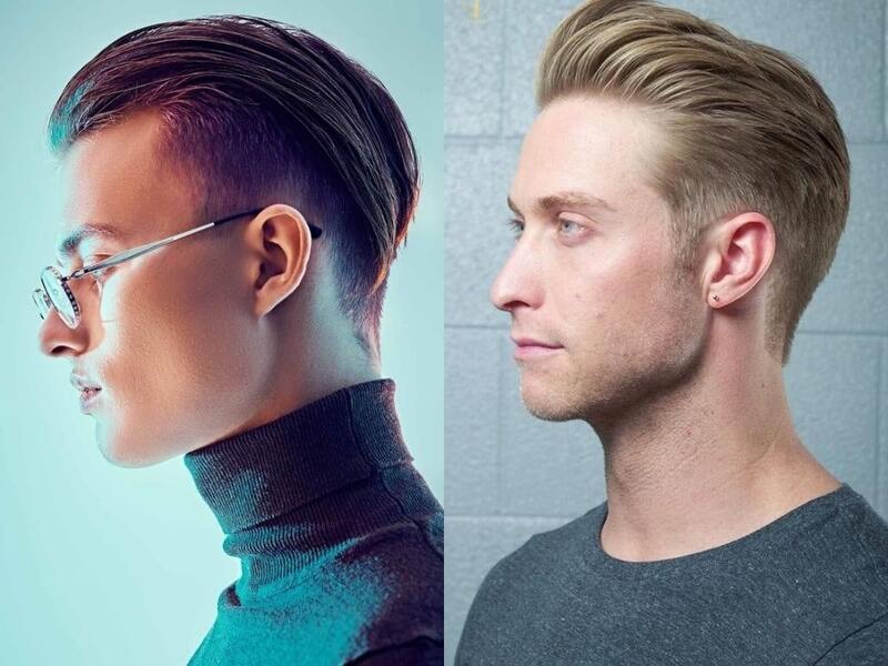 Cắt tóc slicked-back Mullet layer