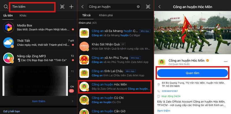 Tra cứu căn cước công dân online qua Zalo