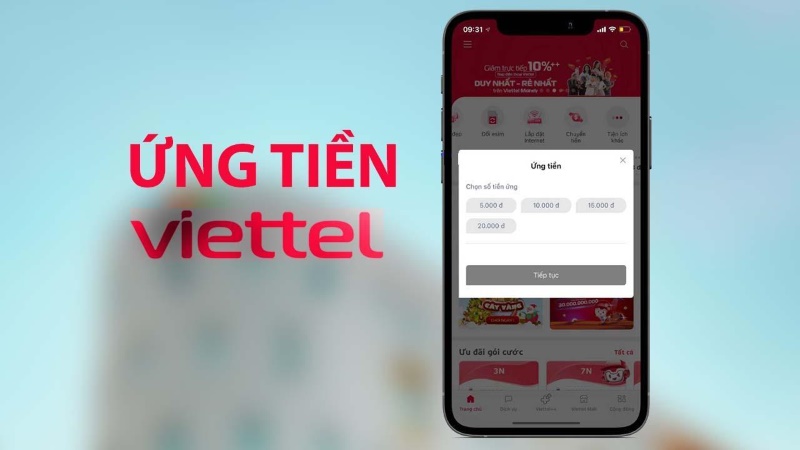  ứng tiền Viettel