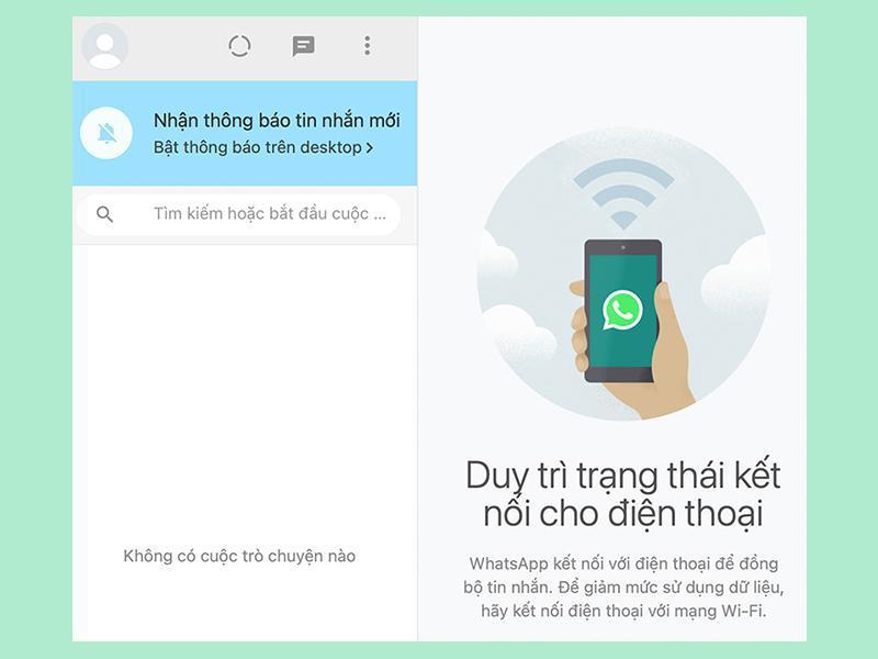 Đăng nhập tài khoản trên WhatsApp Web bước 5