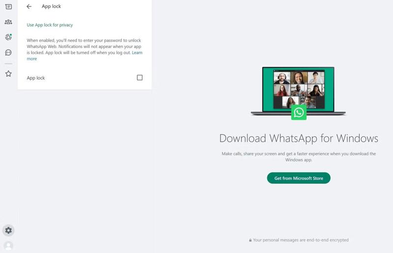 Cách khóa WhatsApp Web bằng mật khẩu bước 1