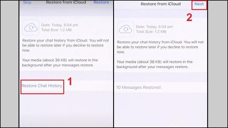 Cách khôi phục tin nhắn trên WhatsApp bước 3