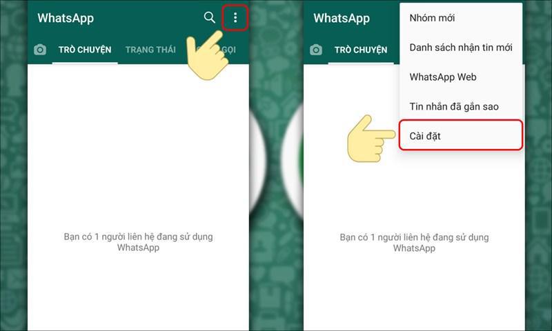 bảo mật tin nhắn trên WhatsApp Web bước 1