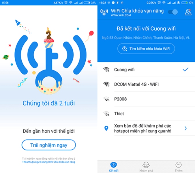 Wifi Chìa khóa vạn năng hiện tại chỉ được hỗ trợ trên CH Play của điện thoại Android.