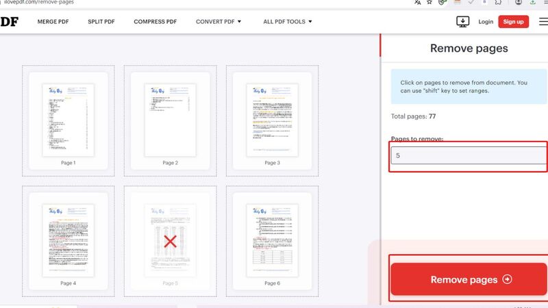  Mở website I Love PDF để xóa trang PDF bước 3