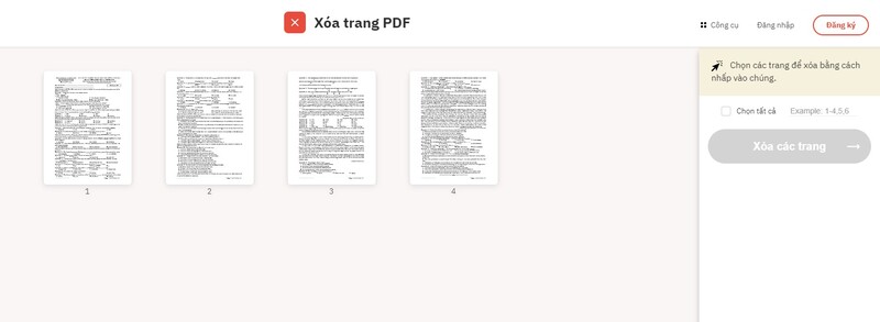 Cách xóa trang PDF trực tuyến trên PDF Converter bước 3