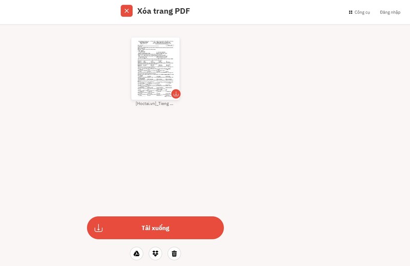 Cách xóa trang PDF trực tuyến trên PDF Converter bước 5