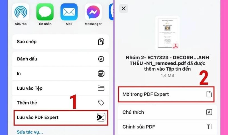 Sử dụng phần mềm PDF Expert trên iPhone bước 2