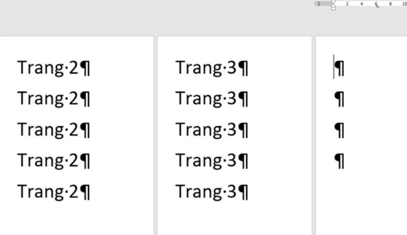 Cách xóa trang trong Word ở cuối văn bản bước 2