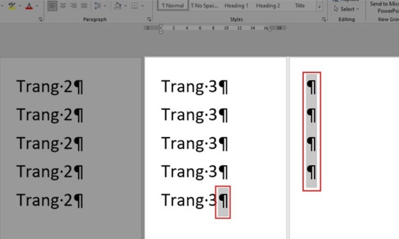 Cách xóa trang trong Word ở cuối văn bản bước 3