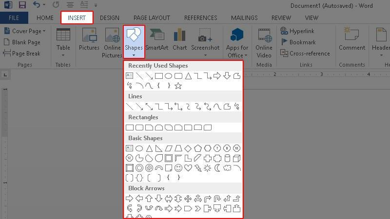 Cách xoay chữ trong Word bằng Text Box bước 1