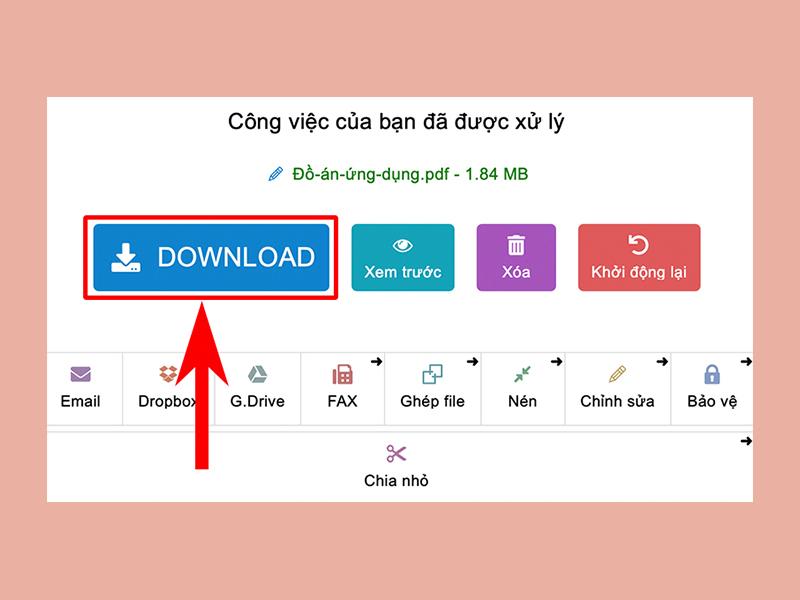 xoay trang PDF trang web PDF24 Tool bước 5