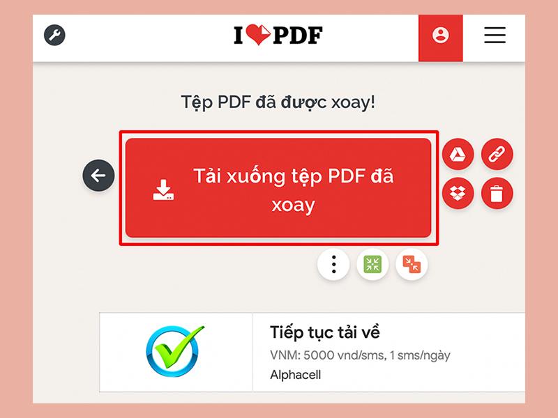 Xoay file PDF online tiện lợi trên IlovePDF bước 3