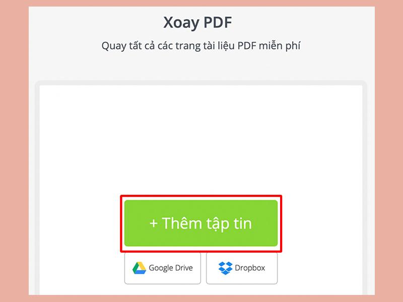 Thực hiện xoay trang PDF bị ngược trên PDF Candy bước 1