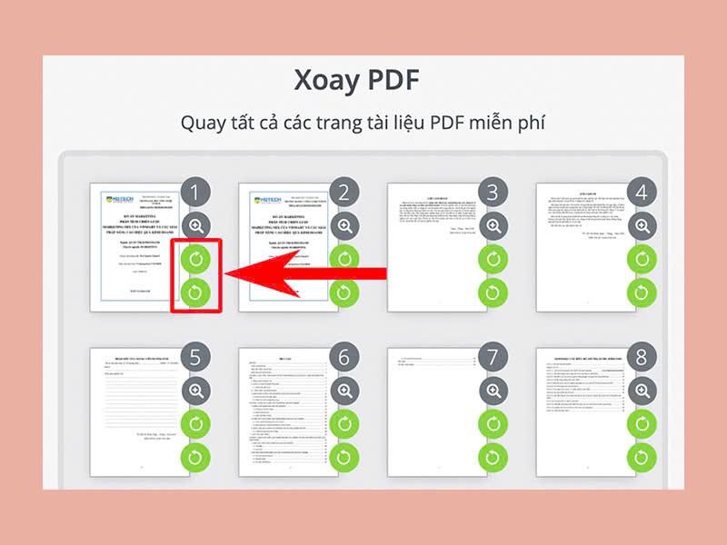 Thực hiện xoay trang PDF bị ngược trên PDF Candy  bước 3