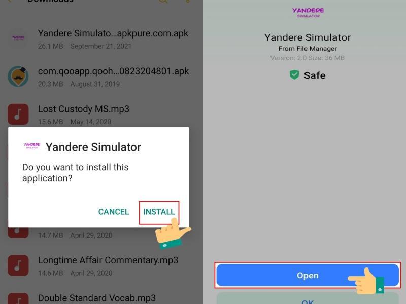 Hướng dẫn cách tải Yandere Simulator trên điện thoại bước 3