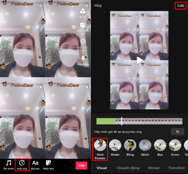 Cách dùng 2 filter trên Tiktok cùng lúc bước 3