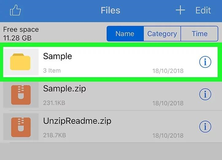  giải nén tệp Zip trên iPhone bằng ứng dụng Unzip - Zip File Opener bước 7