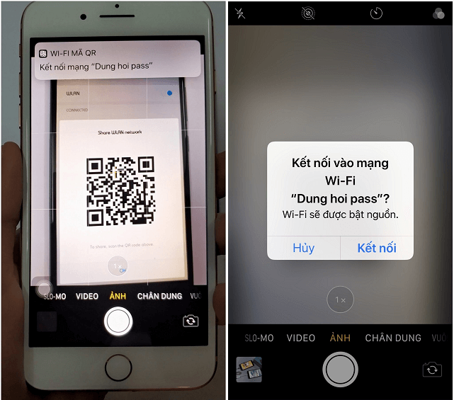 Quét mã QR cá thể bên trên điện thoại cảm ứng iPhone