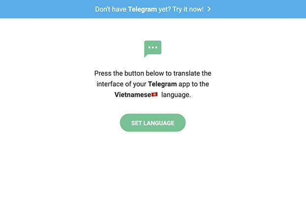 Cài giờ Việt mang lại Telegram bên trên PC bước 1