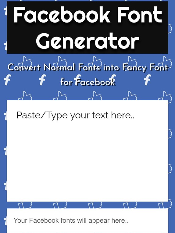 Cách người sử dụng ứng dụng Facebook Font Generator nhằm thay đổi loại chữ bên trên Facebook bước 1