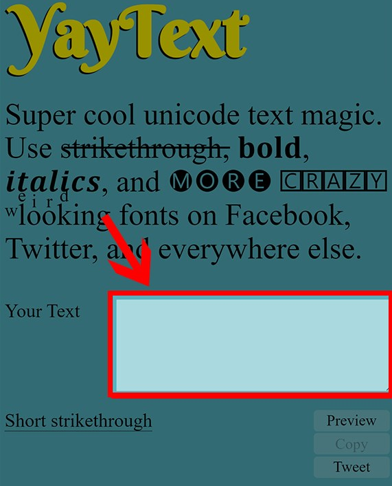Cách thay đổi font text Facebook vì thế ứng dụng YayText bước 2