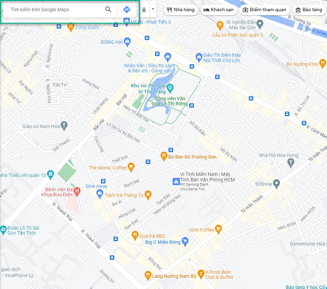 Cách ghim địa chỉ trên Google Maps bằng máy tính bước 2