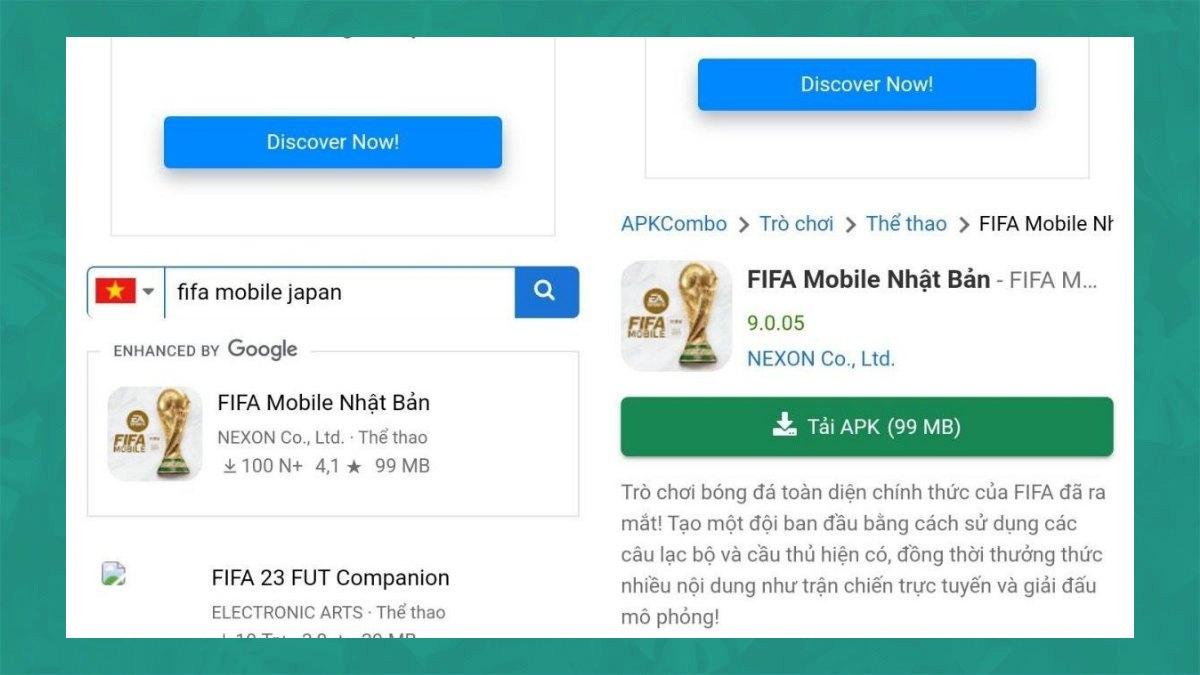 Cách tải FIFA Mobile Nhật Bản về điện thoại Android bước 2