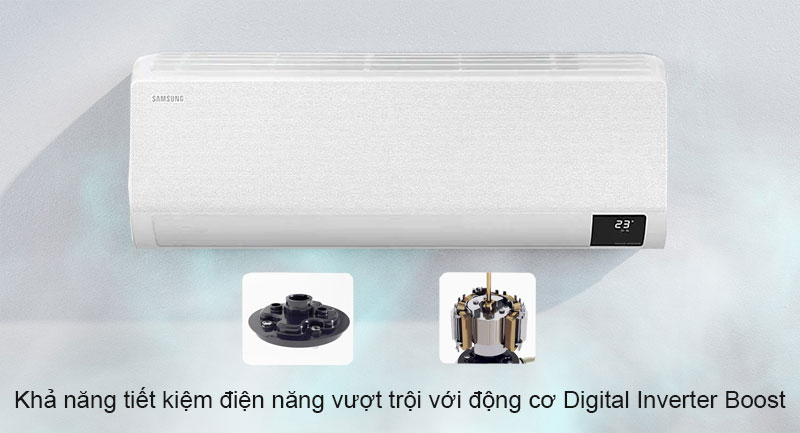 Khả năng tiết kiệm điện năng vượt trội với động cơ Digital Inverter Boost