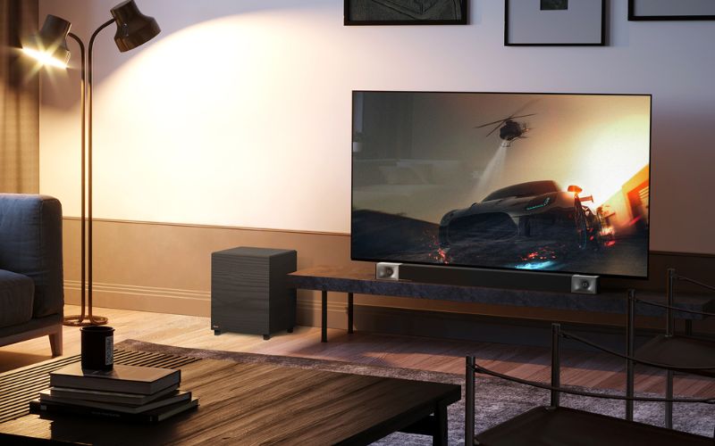 Soundbar Klipsch Cinema 400 bao gồm 1 loa soundbar và 1 loa subwoofer