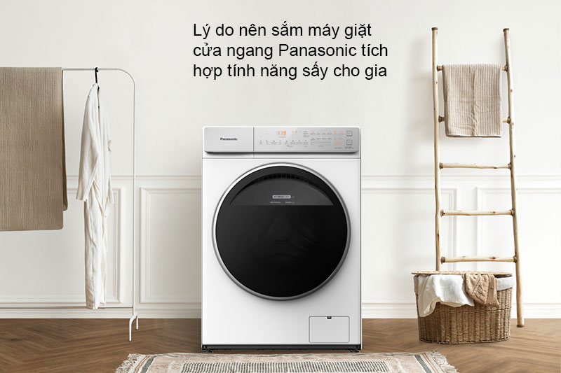 Máy giặt cửa ngang Panasonic giúp bạn dễ dàng làm khô và diệt khuẩn quần áo, trong nhịp sống bận rộn, hối hả.