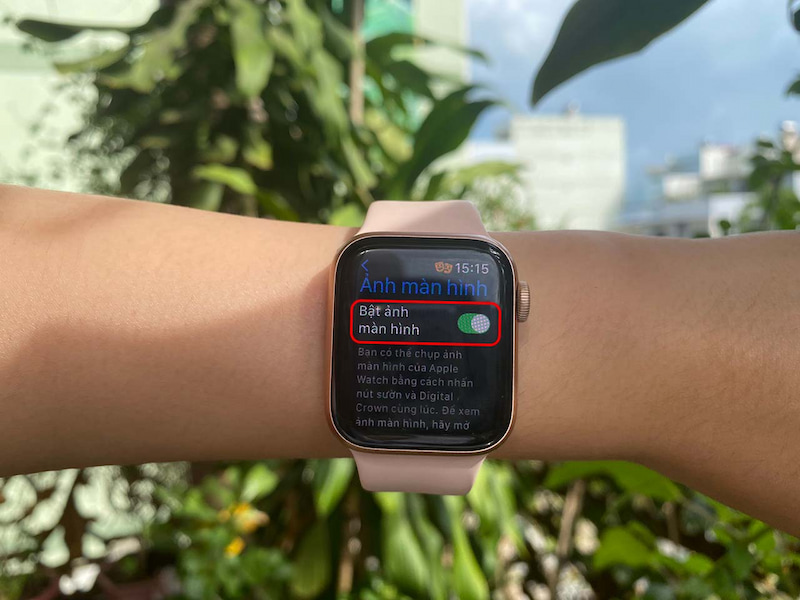 Bật chụp ảnh màn hình Apple Watch trên đồng hồ