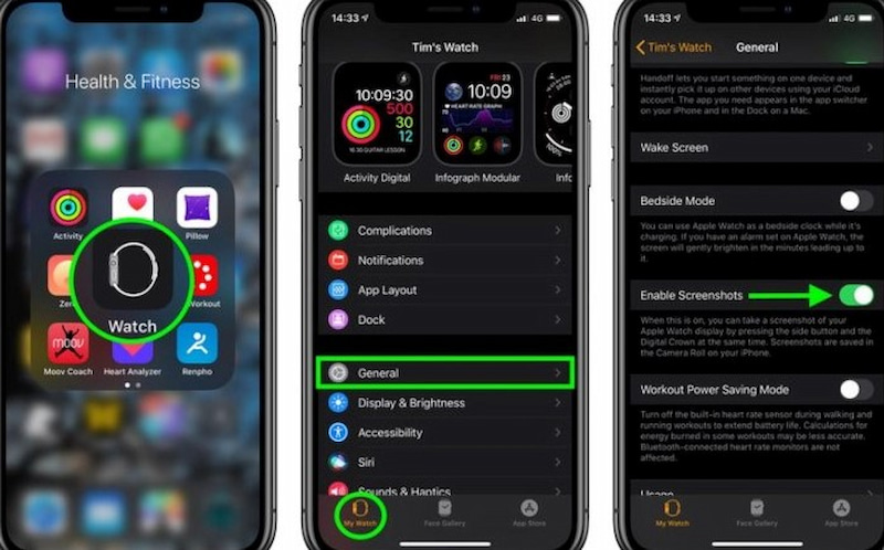 Bật chụp ảnh màn hình Apple Watch trên iPhone