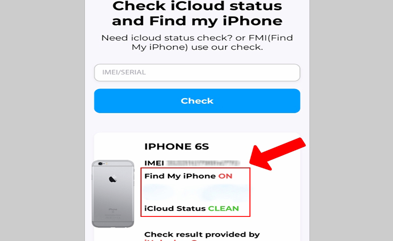 Cách kiểm tra iPhone dính iCloud ẩn bằng mã IMEI