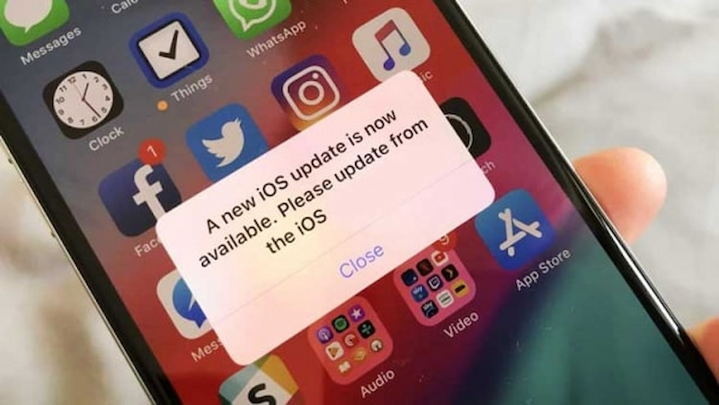 Cập nhật hệ điều hành IOS mới để sửa lỗi không gửi được tin nhắn