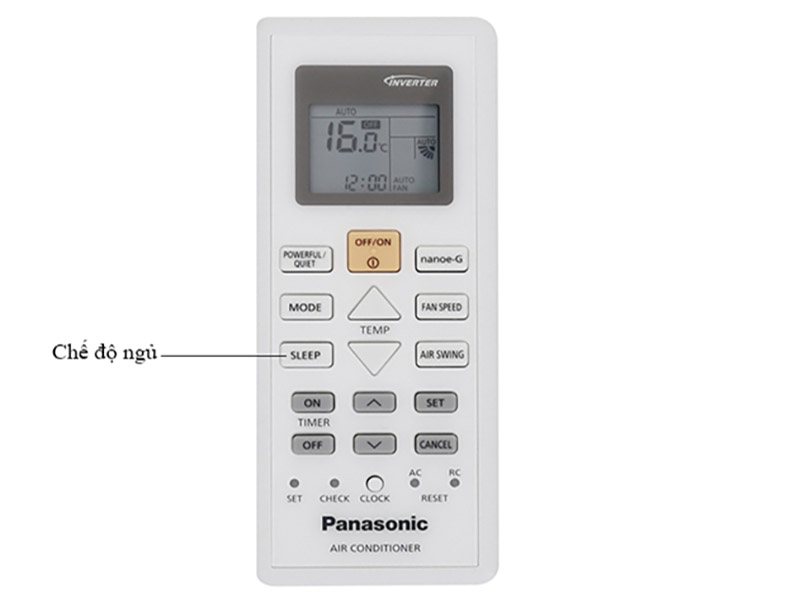Chế độ ngủ dễ chịu trên máy lạnh Panasonic.