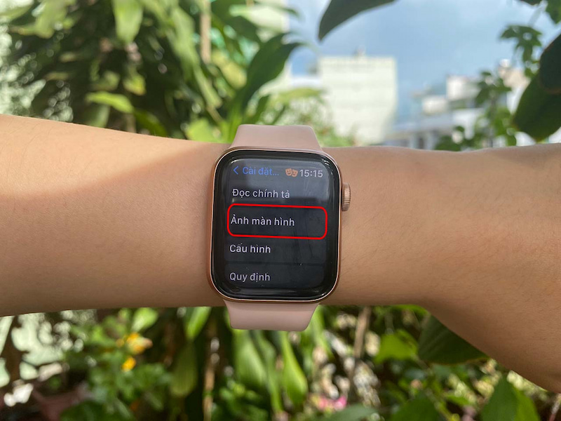 Chọn chụp ảnh màn hình Apple Watch