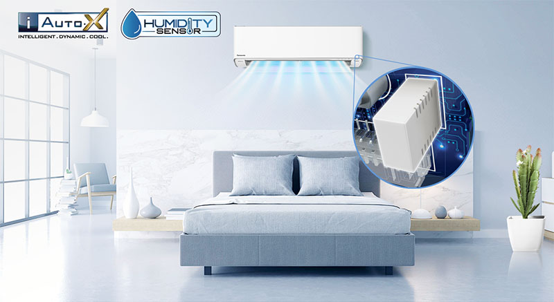 Công nghệ iAUT0-X với cảm biến duy trì độ ẩm dưới 60% cho giấc ngủ ngon.